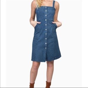 Honey Punch Denim Button Down Dress